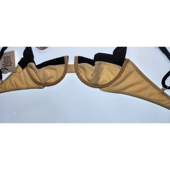 SAME Los Angeles One Piece Swimsuit Womens  Color  Suede Cream/Black Size Large - Picture 9 of 10